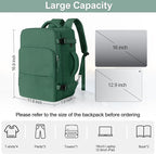 Travel laptop Backpack for Women, Personal Item Size Flight Approved, 16 Inch - Image 9