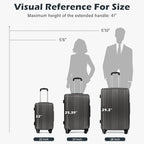 Coolife Luggage Suitcase PC+ABS - Image 8