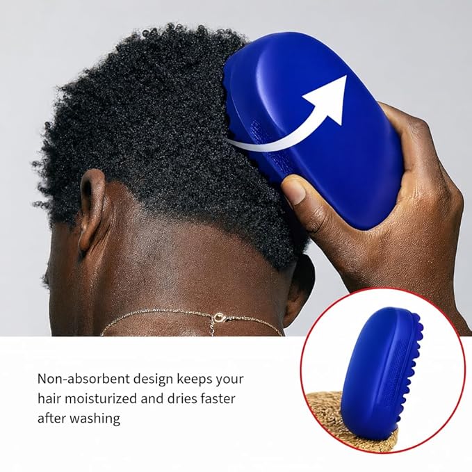 Luxury Twist Styler – Durable, Washable Comb Brush, a Premium Alternative to Hair Sponges for Afro, Curly, Coiled & 4C Hair, Ideal for Daily or Professional Use (1 Count) (Blue)