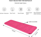 2 Pack Silicone Heat Resistant Travel Pouch for Straighteners, Crimpers, Curling Wands, Flat Irons and Hot Hair Styling Tools