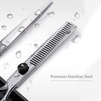 Thinning Shears for Hair Cutting, Professional Hair Thinning Scissors Barber Texturizing Shears, Fcysy 6 Inches Haircutting Blend Scissor Hair Thinner Layering Scissors with Comb for Dog Women Men