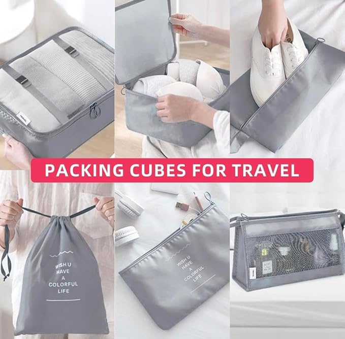 9 Set Packing Cubes for Suitcases, Aydicon Travel Luggage Packing Organizers - Image 7