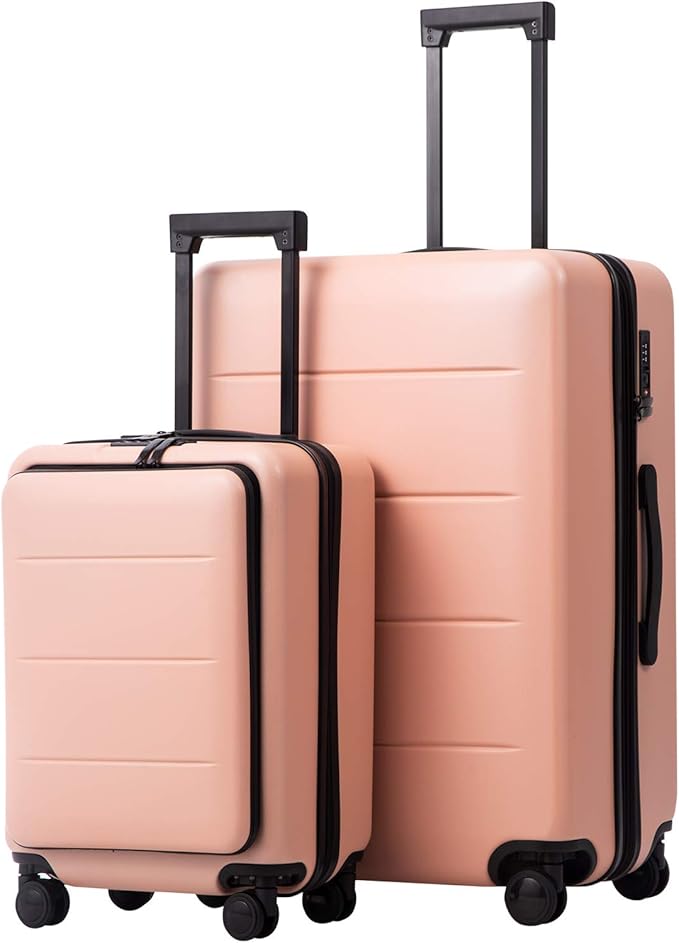 COOLIFE Luggage Suitcase Piece Set Carry On ABS+PC Spinner Trolley by COOLIFE