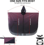 Rain Poncho Jacket Coat Hooded Zipper Style - Image 2