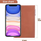 Genuine Leather Travel Passport Wallet, Slim RFID Blocking Holder - Image 3