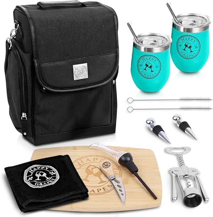 Happy Grapes Wine Tote Bag Set by Happy+Grapes