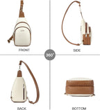 Telena Small Sling Bag for Women Leather Crossbody Fanny Packs Chest Bag for - Image 6