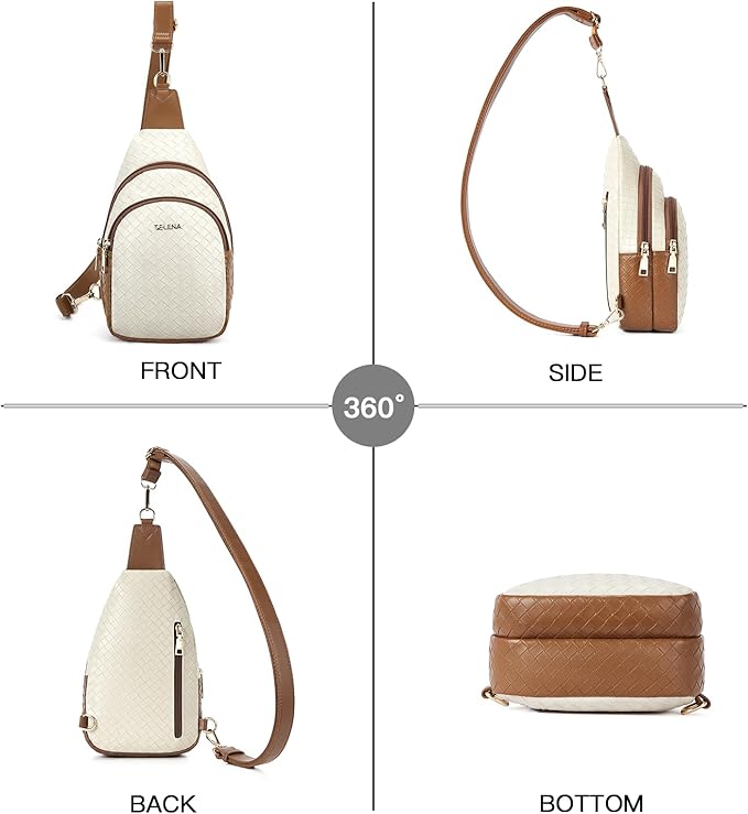 Telena Small Sling Bag for Women Leather Crossbody Fanny Packs Chest Bag for - Image 6