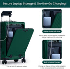 NOBL Travel Carry On Luggage, Noble Zipperless Aluminum Frame PC Hard Shell - Image 2