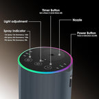 Waterless Essential Oil Diffuser, Battery Powered Mini Scent Air Machine, Aromatherapy Mist Diffuser for Home Room Car Office (Grey)