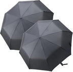 PFFY 2 Packs Travel Umbrella Windproof Auto Open & Close Collapsible Folding - Image 2