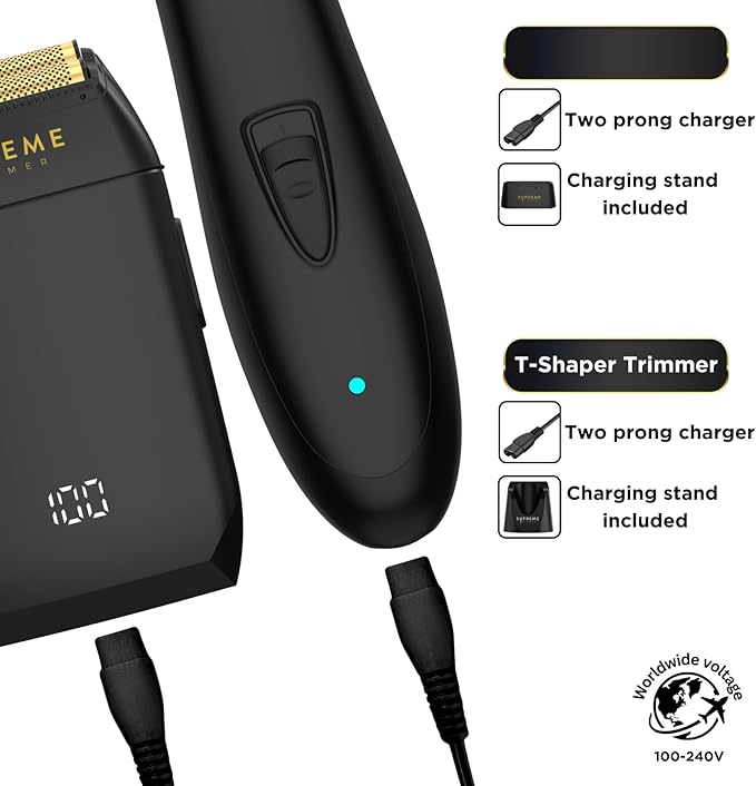 Supreme Trimmer 2-in-1 T-Shaper Trimmer & Crunch Foil Shaver | STF602 Electric - Image 4
