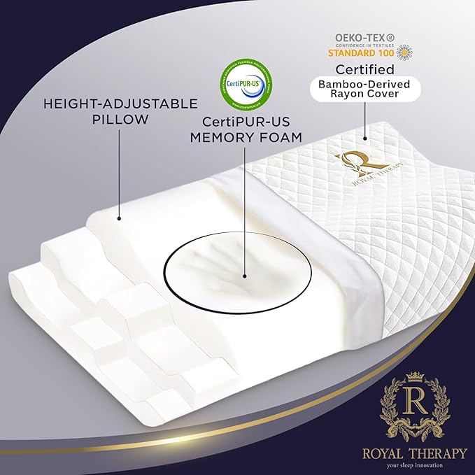 Royal Therapy King Memory Foam Pillow – Ergonomic Cervical Pillow - Image 7