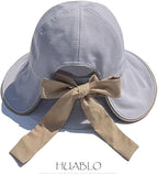 Wide Brim Hats for Woman Foldable Hats Sun Hats for Women uv Protection Bowknot - Image 2