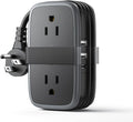 Travel Power Strip with USB C Port, NTONPOWER Flat Plug Extension Cord with 4 by NTONPOWER