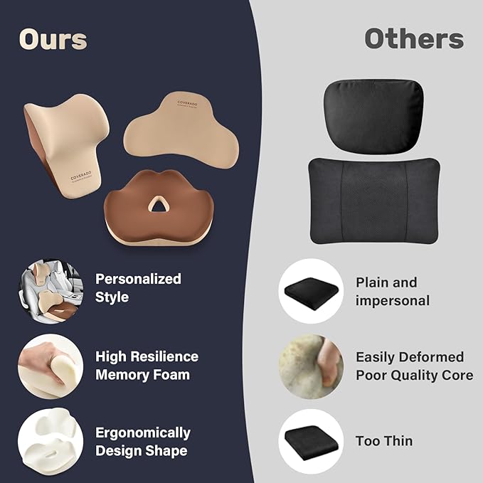 Coverado Car Seat Cushion and Lumbar Support - Image 7