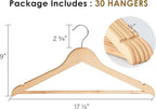 StorageWorks Wooden Hangers 30 Pack, Wood Coat Hanger - Image 4