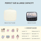 Makeup Bag with Led Mirror, Travel Makeup Organizer with 3 Color Setting - Image 2