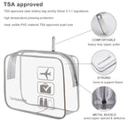 Lermende 2pcs Clear Toiletry Bag TSA Approved Travel Bag, Carry On - Image 2