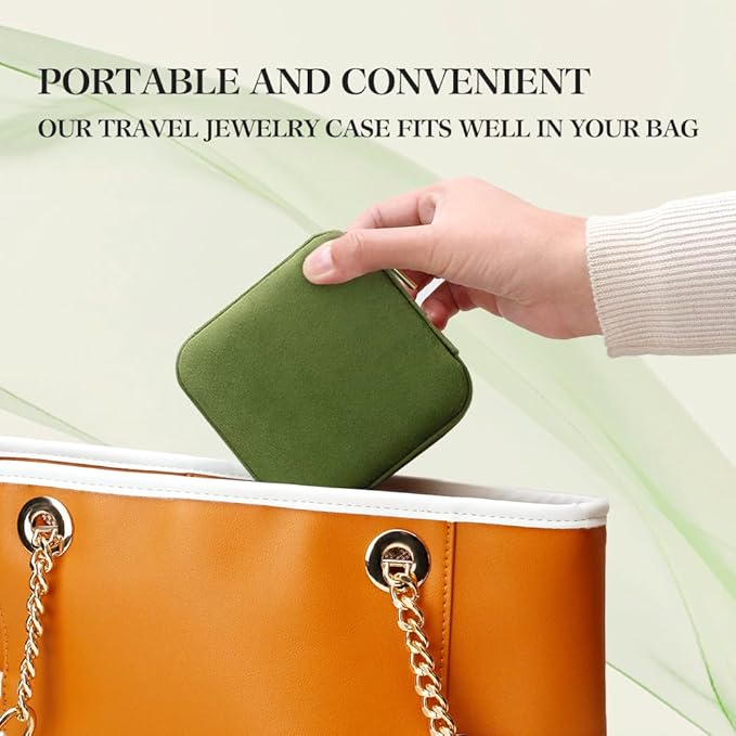 Travel Jewelry Case, Small Plush Velvet Jewelry Box - Image 6