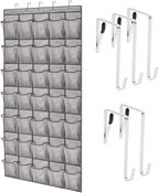 GORILLA GRIP Over the Door Shoe Organizer, 35 Large Breathable Mesh Pockets by GorillaGrip