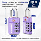 SURE LOCK TSA-Approved 4-Digit Resettable Combination Luggage Lock - Image 3