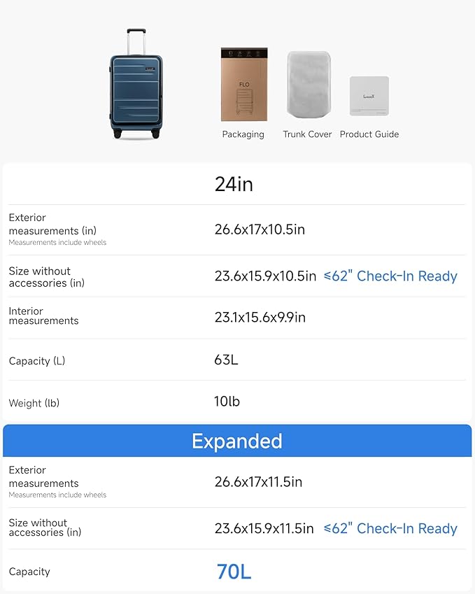 Checked Luggage Top Opening, FLT Expandable Polycarbonate Hard Shell Suitcase - Image 9