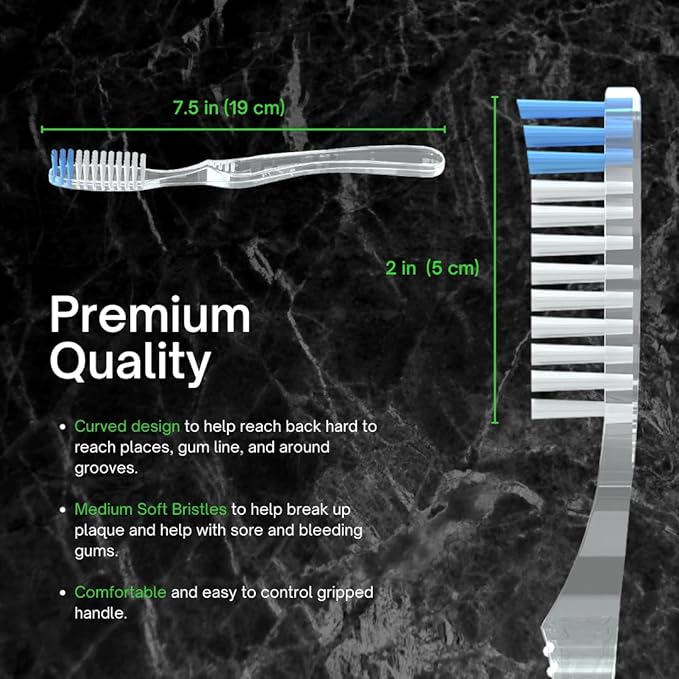 Dr. Nicks White & Healthy The Big Clean Large Toothbrush Medium Soft - Image 4
