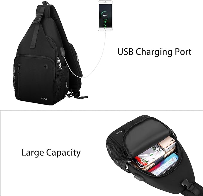 MOSISO Sling Backpack Bag, Crossbody Shoulder Bag Travel Hiking Daypack Chest - Image 2