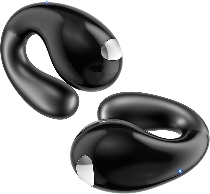 Open Ear Earbuds Wireless Bluetooth 5.4 Earphones, Flexible Clip On Ear buds by VNMN
