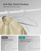 50 Pack Clothes Hangers, Non Slip Plastic Coat Hangers, Space Saving Hangers - Image 5
