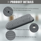 Heat Insulating Silicone Mat Pouch for Hair Styling Tools, Curling & Flat Irons Anti-Slip Travel Cover, Small Portable Straightener Pad for Curler Wands Storage, Hot Waver (Dark Gray)