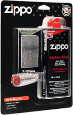Zippo All-in-One Kit with Street Chrome Windproof Lighter by ZippoManufacturingCompany
