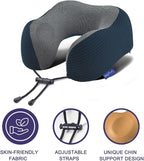 napfun Neck Pillow for Traveling, Upgraded Travel Neck Pillow for Airplane 100% - Image 3
