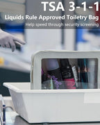 2 Pcs Clear Makup Bag Set, Small Travel Cosmetic Case Waterproof Clear Cosmetic - Image 3