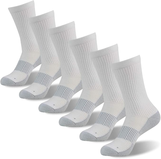 FOOTPLUS Hiking Copper Compression Socks, Unisex Cushioned Sole Arch Support by FOOTPLUS