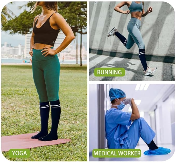 LEVSOX Compression Socks for Pregnant Women 20-30 mmHg Knee High Cute Funny - Image 3