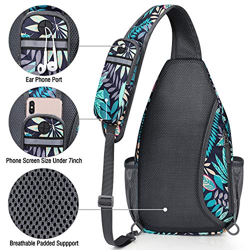 Sling Bag for Men Women (Maple Leaf Blue)