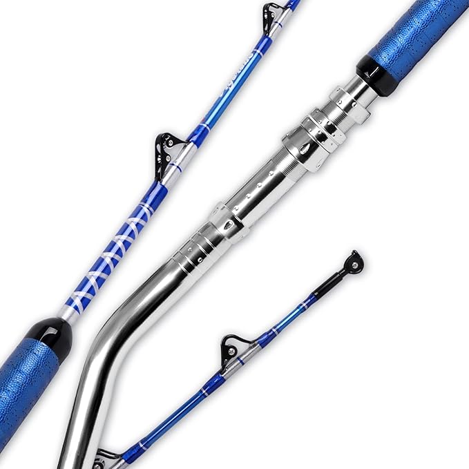 Fiblink Bent Butt Fishing Rod 2-Piece Saltwater Offshore Trolling Rod - Image 6