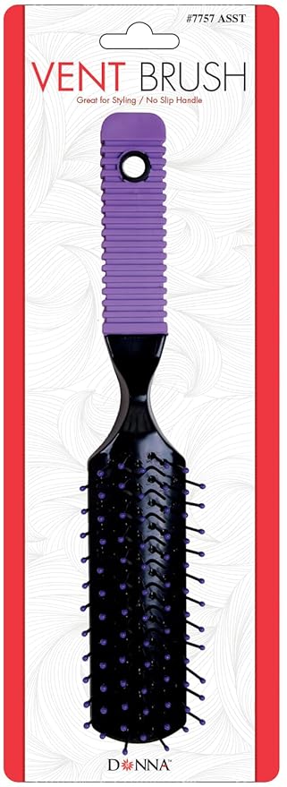 DONNA Vent Brush Blowdry Brush Curly Hair, Hair Brush for Separating, Detangling, Shaping and Defining Wet Thick or Curly Hair, Glides Through Tangles with Ease PURPLE