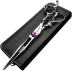 6/7/8/9 Inches Professional Hairdressing Scissors Set,Stainless Steel Hairdressing Scissors for Women & Men… (8 inch cutting scissors)