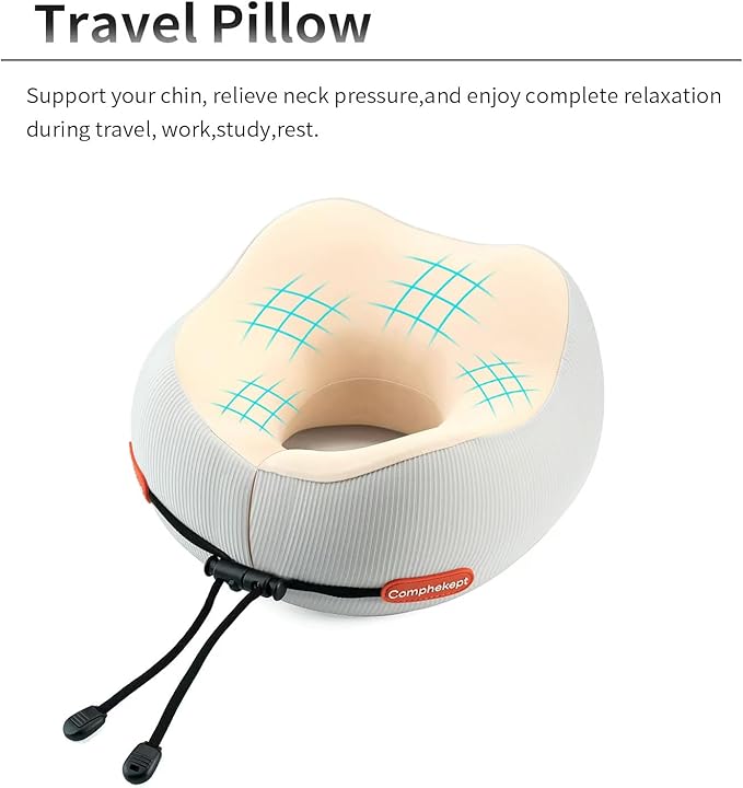 Thickened Travel Neck Pillow for Airplanes for Women, Adjustable Right Amount - Image 5