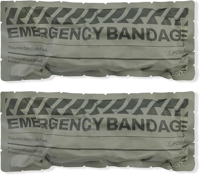 RHINO RESCUE 6" Israeli Style Emergency Bandage, Compression Trauma Wound by RHINORESCUE