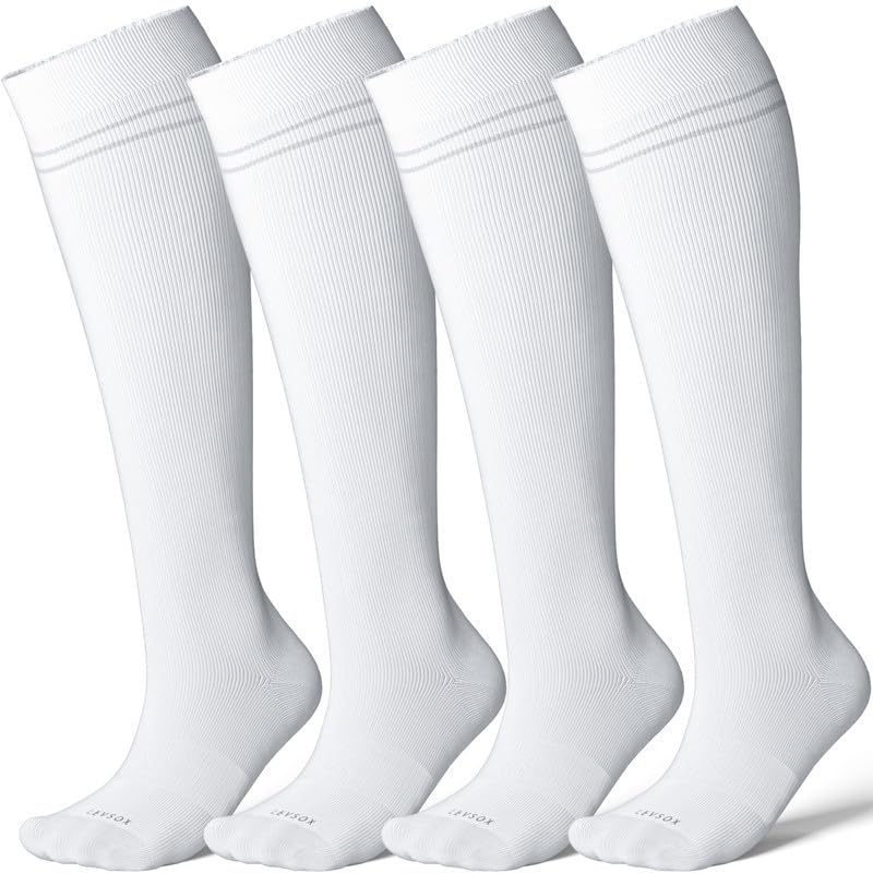 Viscose Made from Bamboo Compression Socks for Pregnant Women 20 (Small / 4 Pair-white)