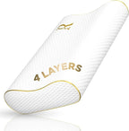 4-Layer King, Contour Pillow, Side Sleeper Pillow, Orthopedic Pillow, Neck by ROYALTHERAPY