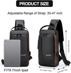 Sling Bag for Men Anti-theft USB Crossbody Shoulder Backpack Purse Waterproof - Image 6