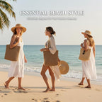 Straw Beach Tote Bag: Large Summer Boho Woven Bags - Image 6