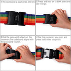 2PC Custom Embroidery Luggage Strap - Image 4