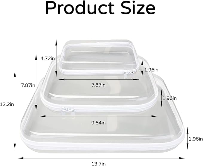 3PCS Zippered Transparent Cases - Image 2
