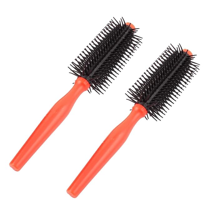 uxcell Plastic Handle Hair Brush Salon Styling Bristles Comb Makeup Tool 2Pcs